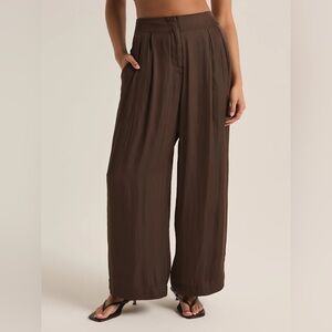 Z Supply Chocolate Wide Leg Pants